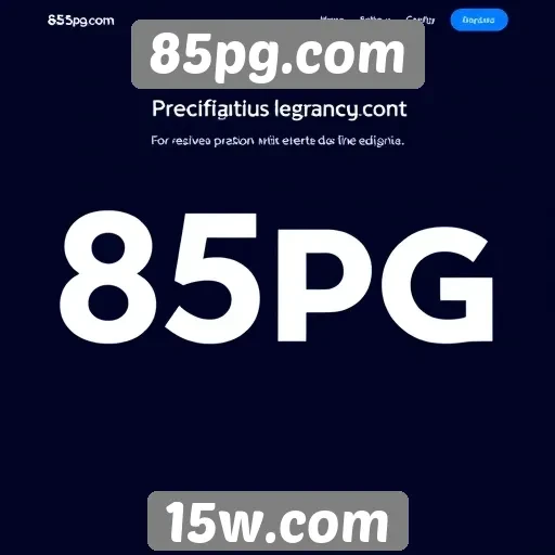 Acessibilidade e usabilidade do 85pg.com